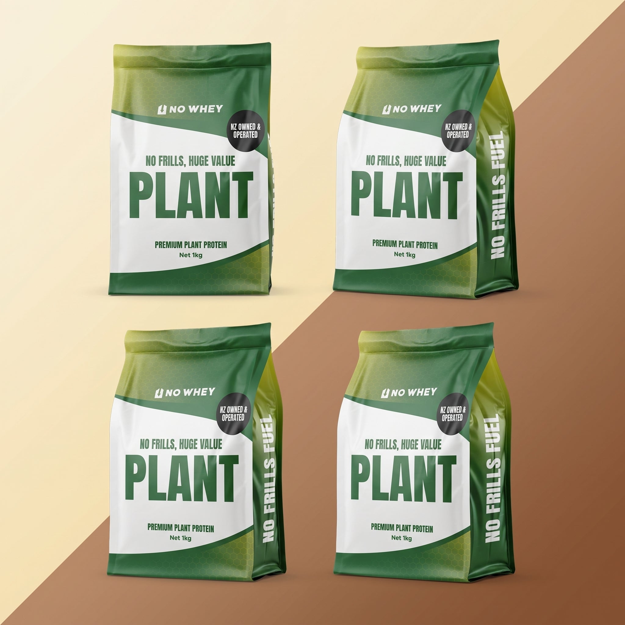 NoWhey Plant Power Pack - 4 packets in 2x2 grid